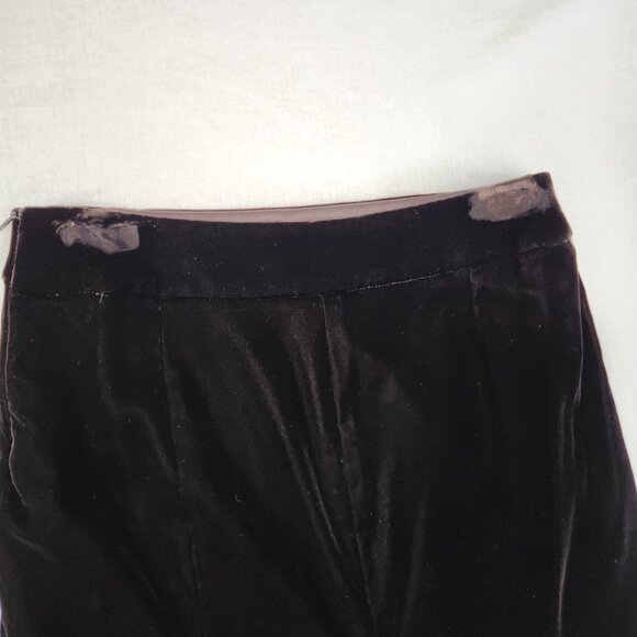 GIORGIO ARMANI Vintage Chocolate Velvet Skirt Size 46 US 6/8 Italy Exc. Condit. - Picture 6 of 16